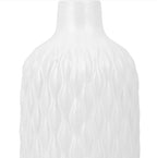 Textured White Stoneware Decorative Vase