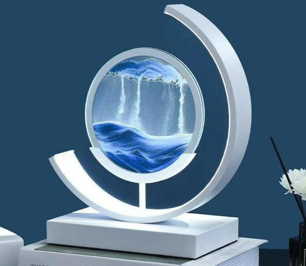 12-Inch LED Moving Sand Art Lamp