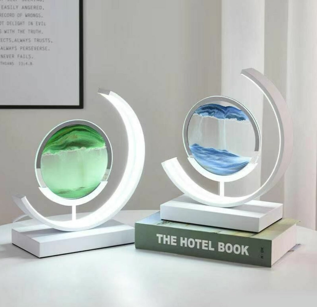 12-Inch LED Moving Sand Art Lamp