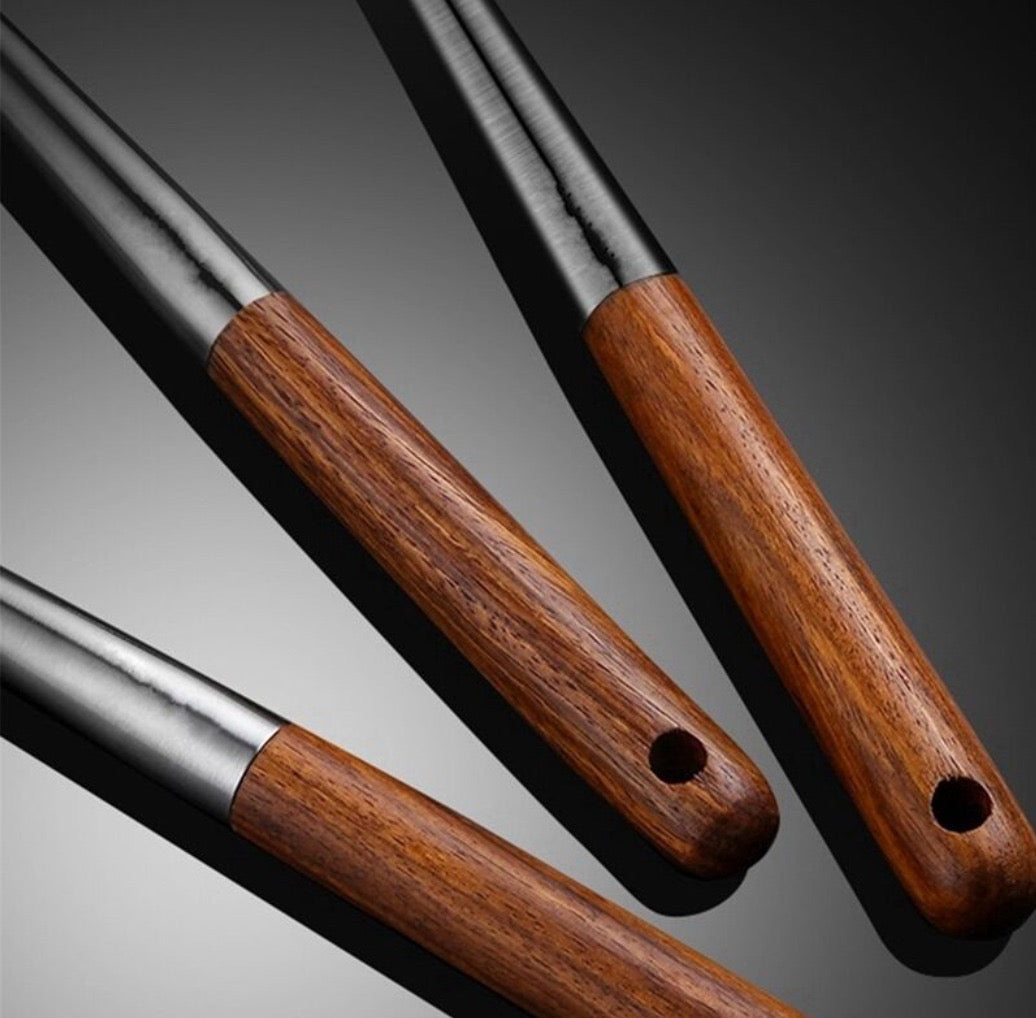 Premium Stainless Steel & Wooden Handle Kitchen Utensil Set