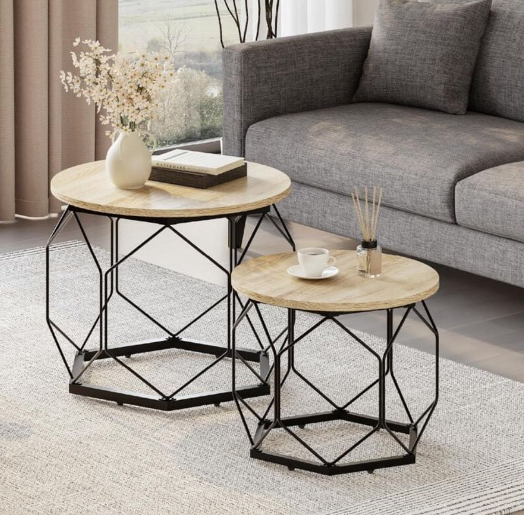 Set of 2 Round Coffee Tables