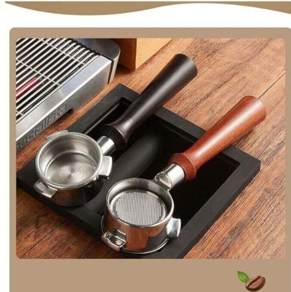 Bottomless 51mm Portafilter With Solid Wood Handle