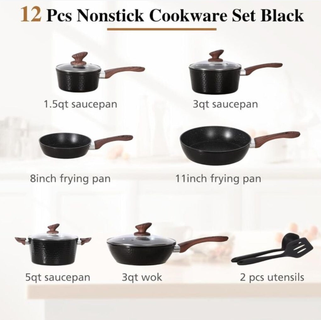 12-Piece Nonstick Cookware Set