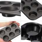 Non-Stick 6-Cup Muffin Baking Tray
