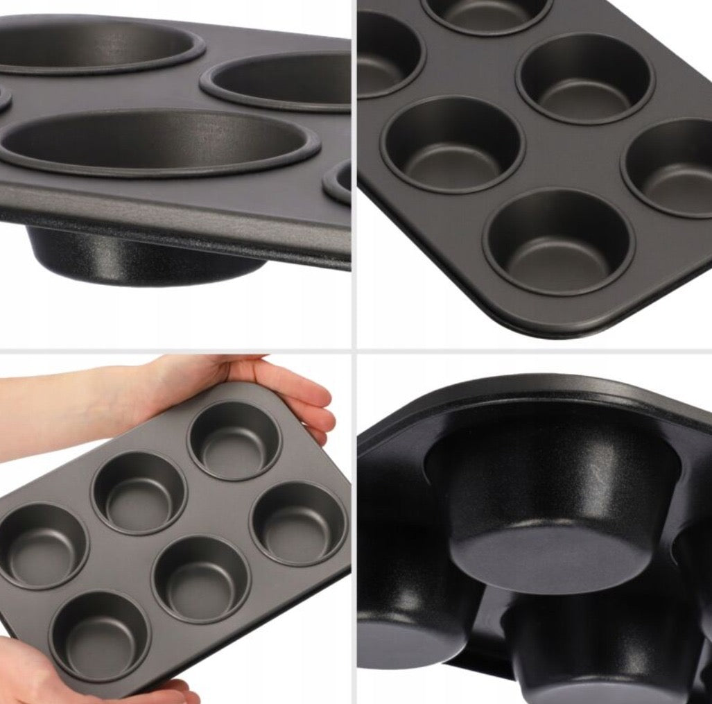 Non-Stick 6-Cup Muffin Baking Tray