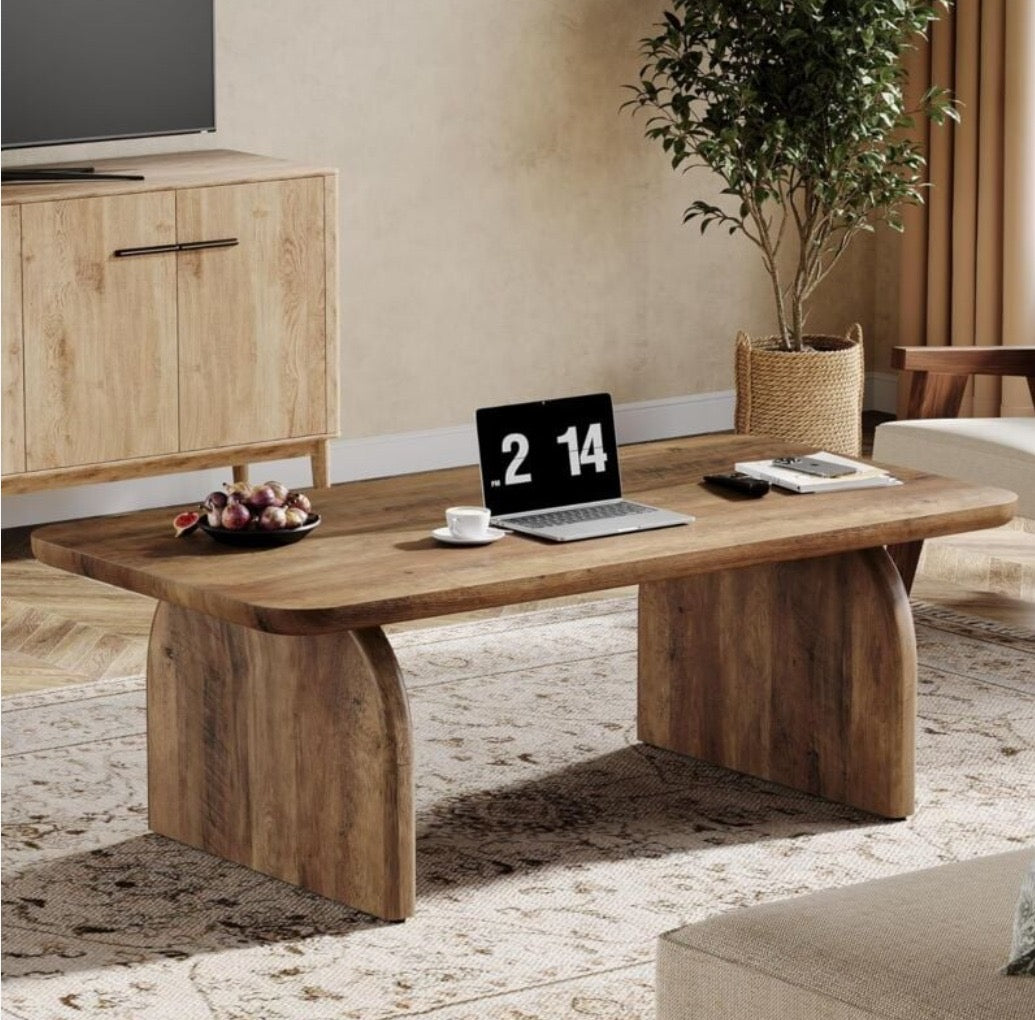 Rectangle Wooden Coffee Table 47-Inch