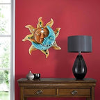 Metal Sun & Moon Face Wall Art
