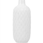 Textured White Stoneware Decorative Vase