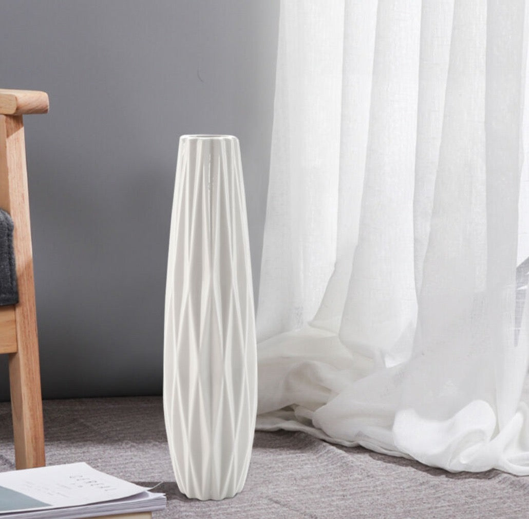 L45cm European Style Ceramic Tall Floor Vase