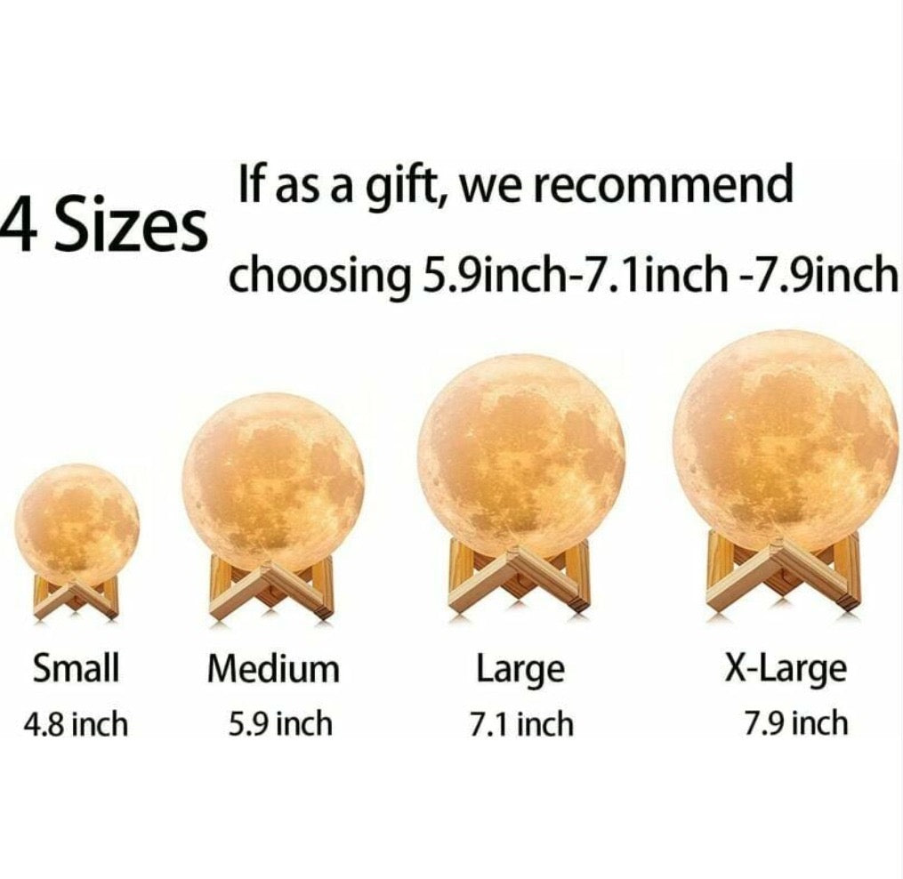 3D Moon Lamp Night Light
