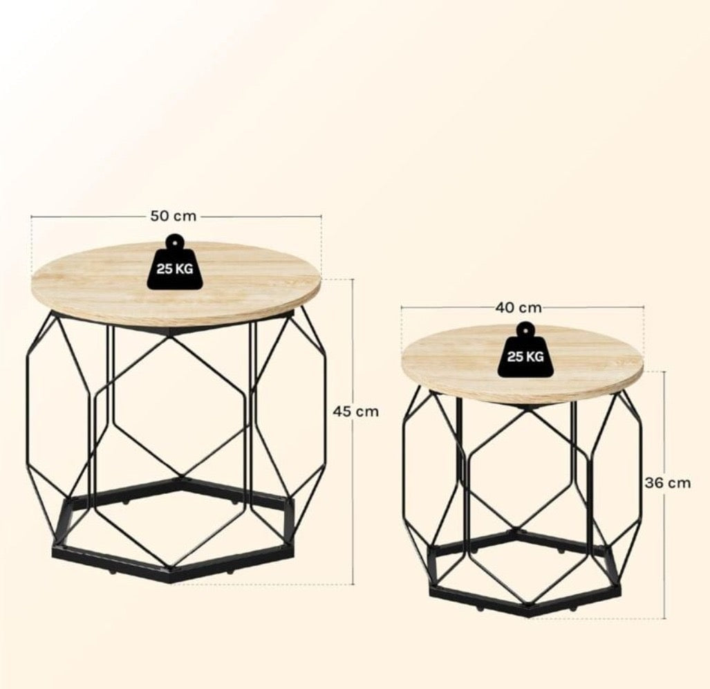 Set of 2 Round Coffee Tables