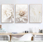 Blue & Gold Floral Abstract Canvas Wall Art