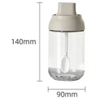 Transparent Spice Jar with Built-In Measuring Spoon