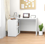 L-Shaped Corner Computer Desk with Storage Drawers