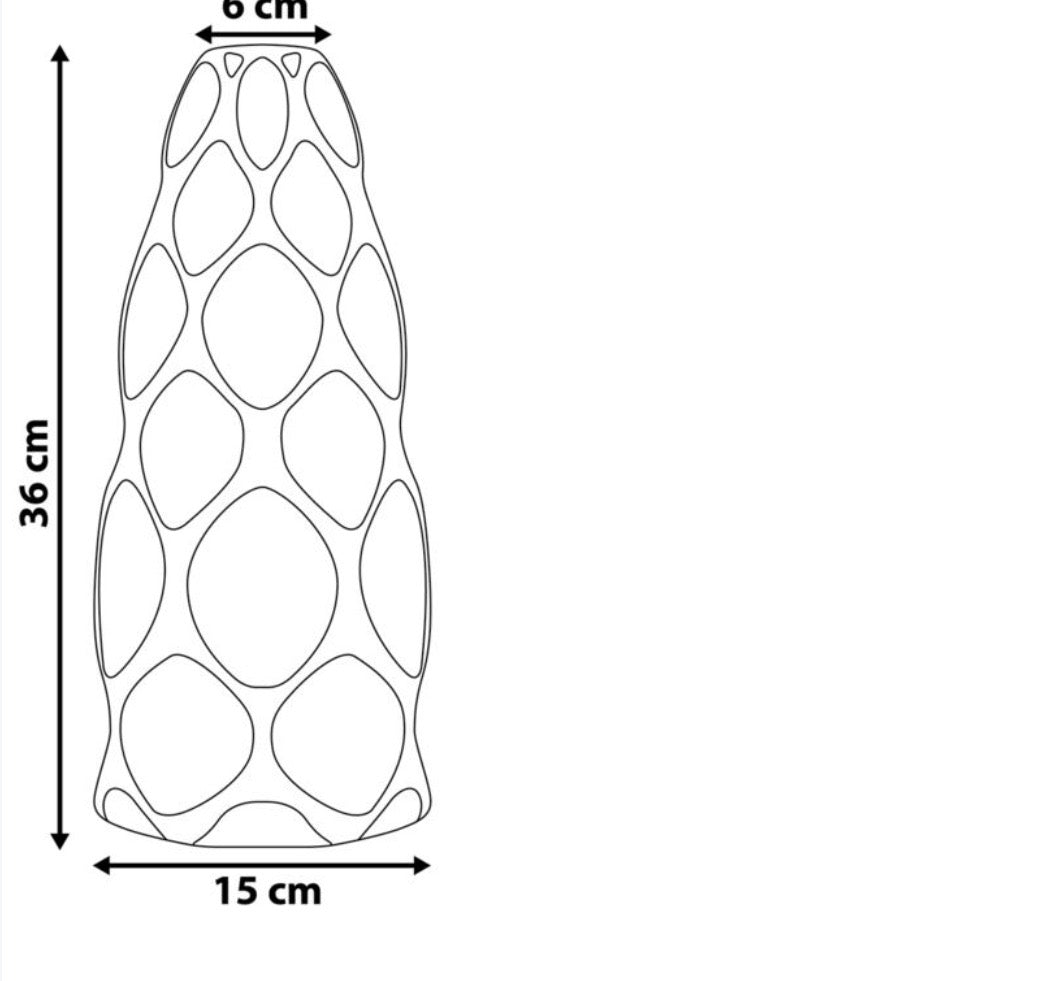 Luxury White & Gold Stoneware Decorative Vase